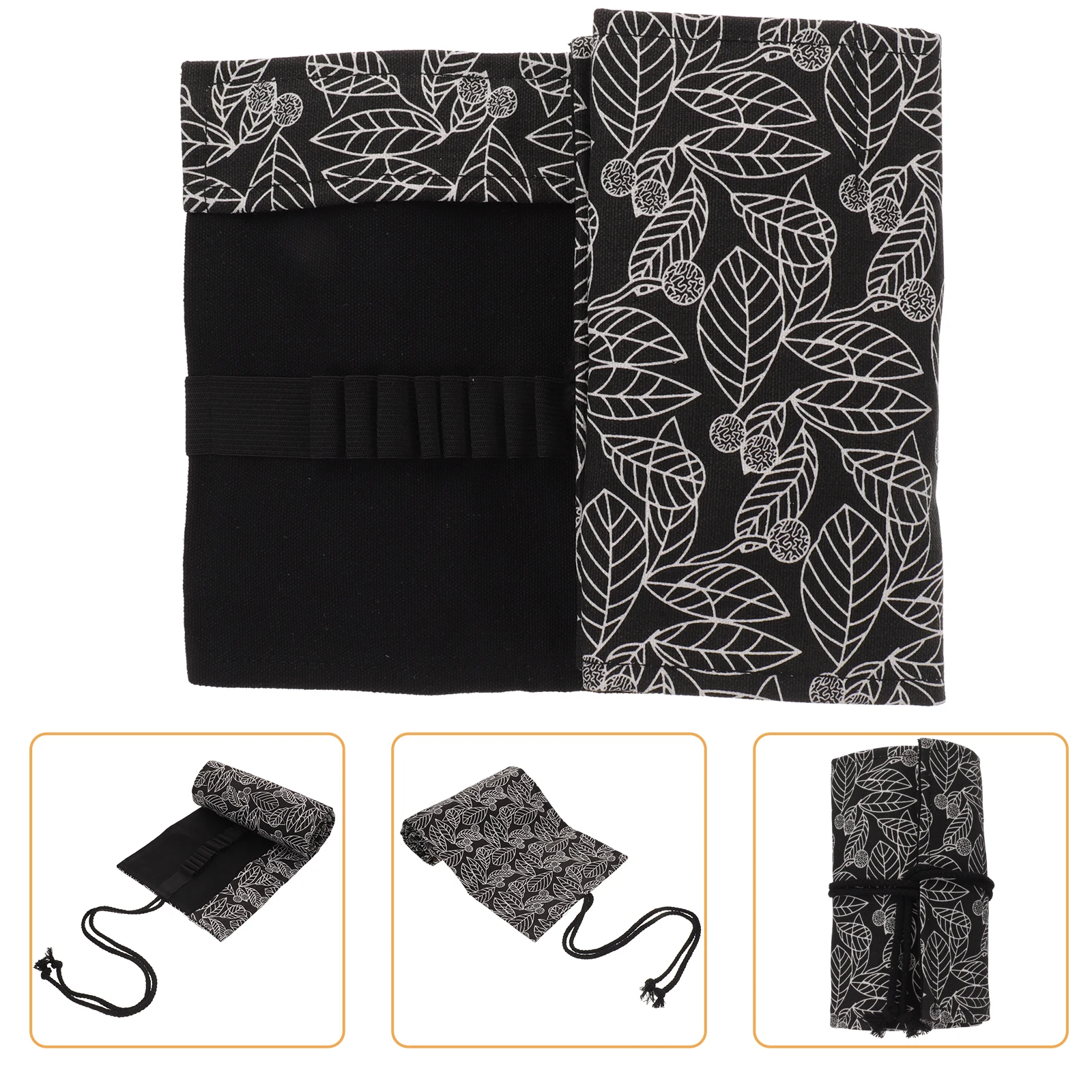Pencil Case Colored Roll up Organizers Aldult for Art Supplies Drawing Bags Canvas Marker Storage