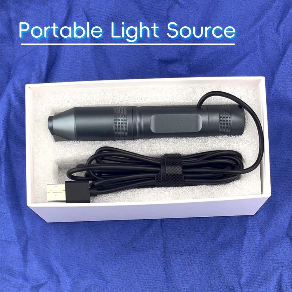 SNUKE Fonte de iluminação LED endoscópica 10W USB Fonte de luz fria Mini endoscópio portátil Fonte de luz LED