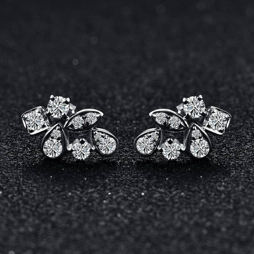 CHARMING Sparkling Multiple shapes Moissanite Earring 925 Sterling Silver for Women Party Gift Daily Jewelry Wedding Anniversary
