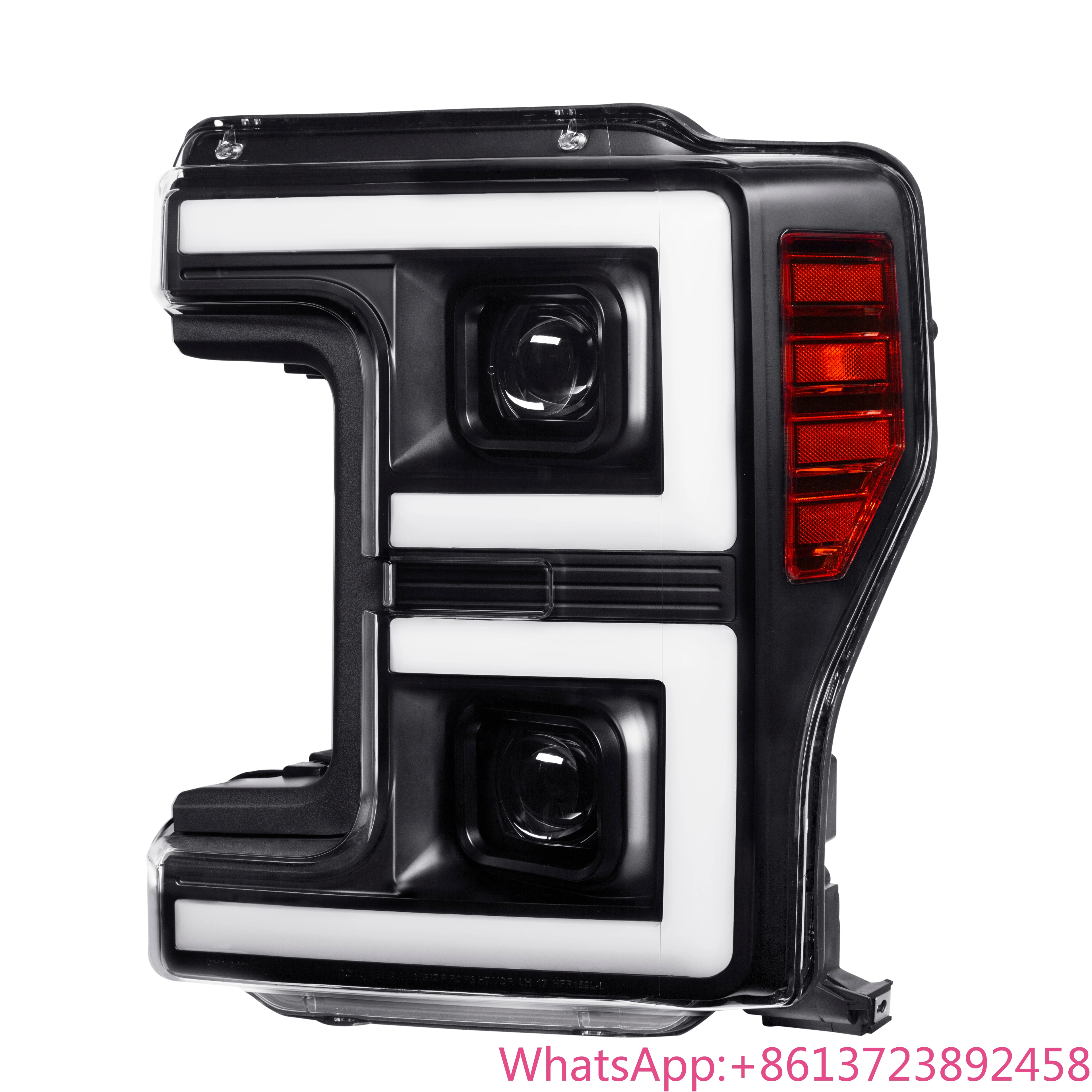 Hot-selling LED C-Bar Projector Headlights w/Switchback Sequential Turn Signals For 17-19 Ford F250 F350 F450 F550(Black/Clear)