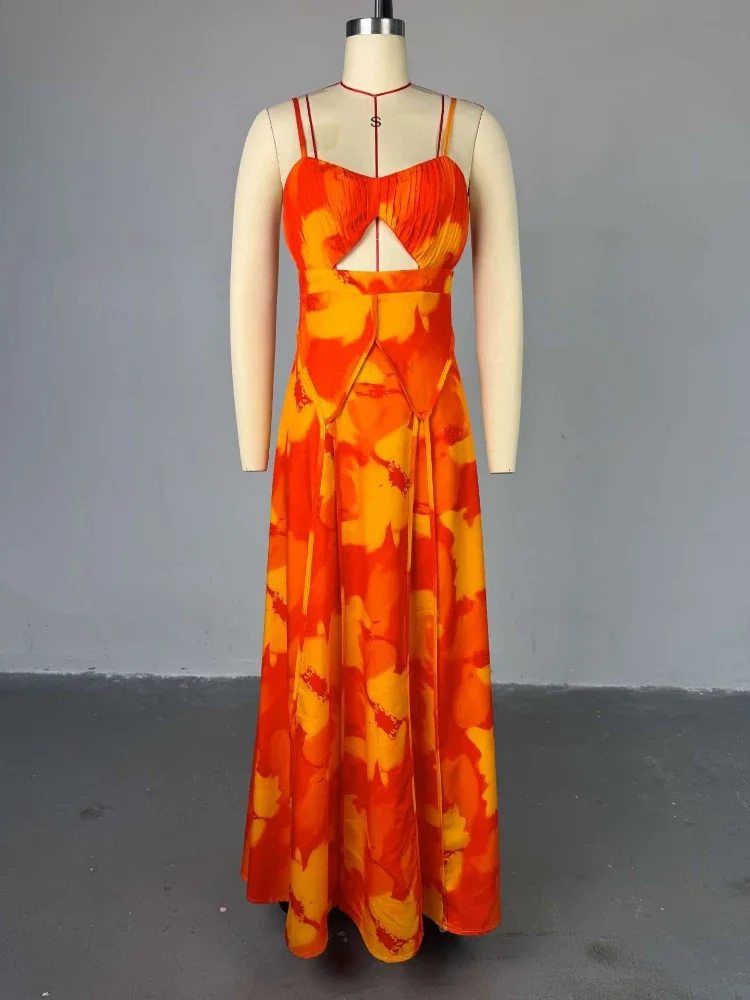 

Vintage Fashion Women's Set Strap Tank Tops and Big Swing Ball Gown Maxi Skirt 2025 Sexy Party Two 2 Piece Set Outfits