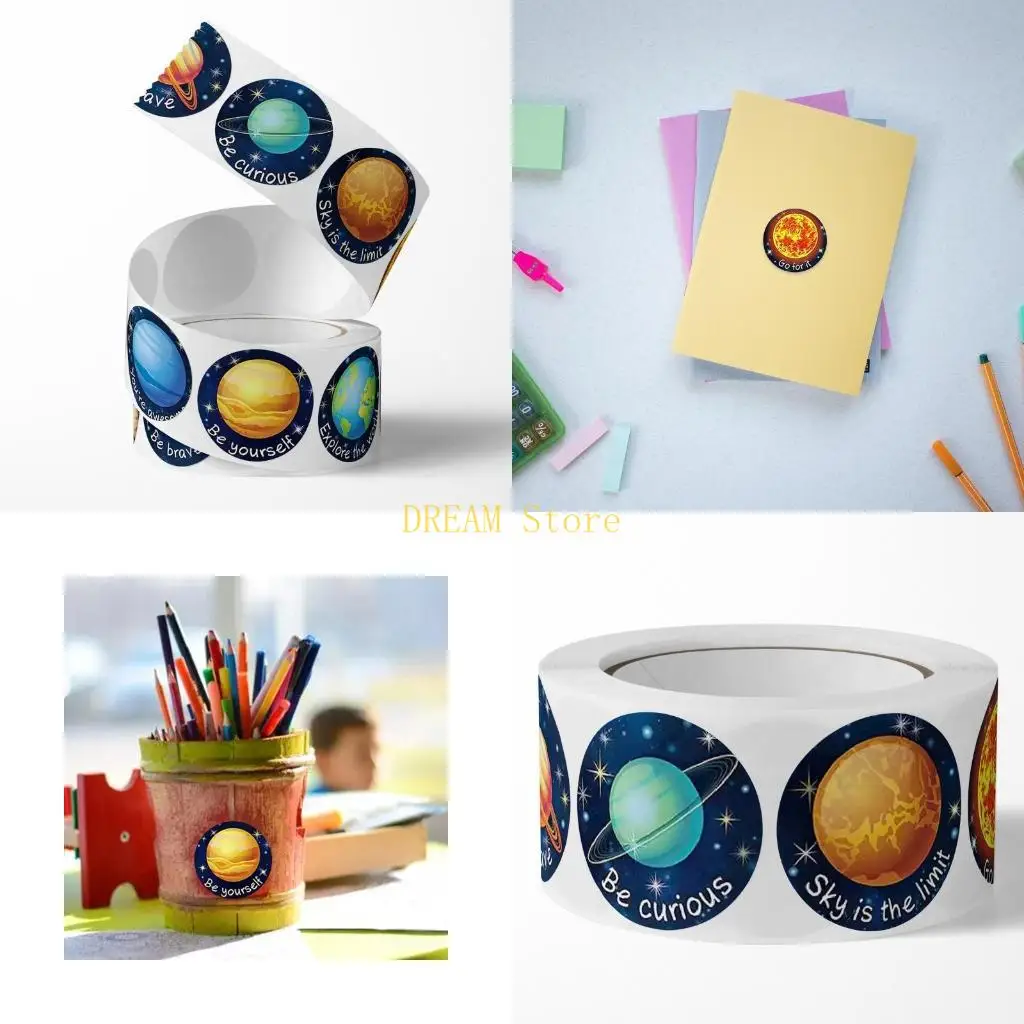 

Симпатичная солнечная система планеты метки для конвертов запечатывание украшения 500 шт.