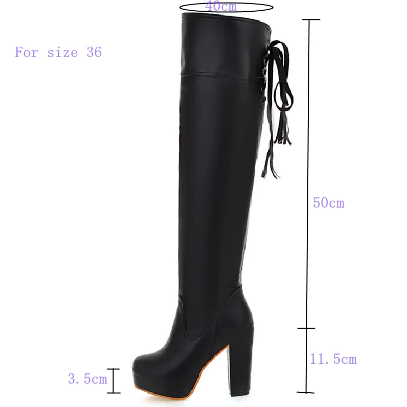 Thigh High Boots Women Platform Sexy Soft Over the knee Boot High Heels Designer Long Tall Winter Shoes Lady Large Size 45 48