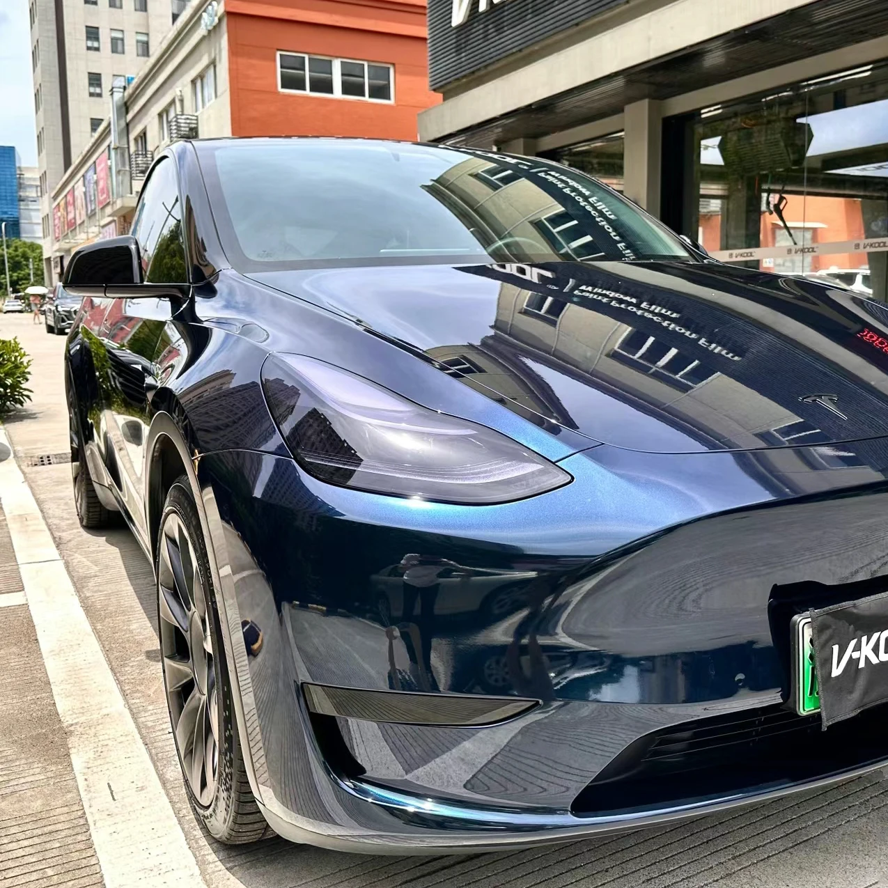 Premium PET Stretchable Car Wrap Removable Auto Vinyl Car Body Film Easy to Install Air Release Vinyl Midnight Blue
