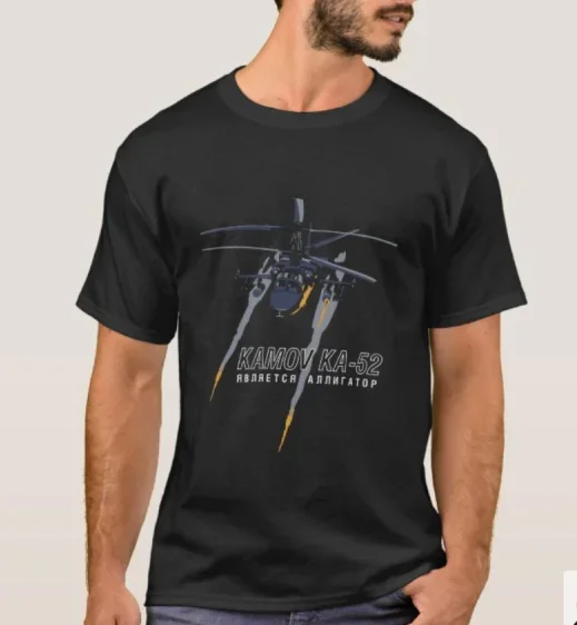 Russian KA-52 Alligator Attack Helicopter T-Shirt. Summer Cotton Short Sleeve O-Neck Mens T Shirt New S-3XL