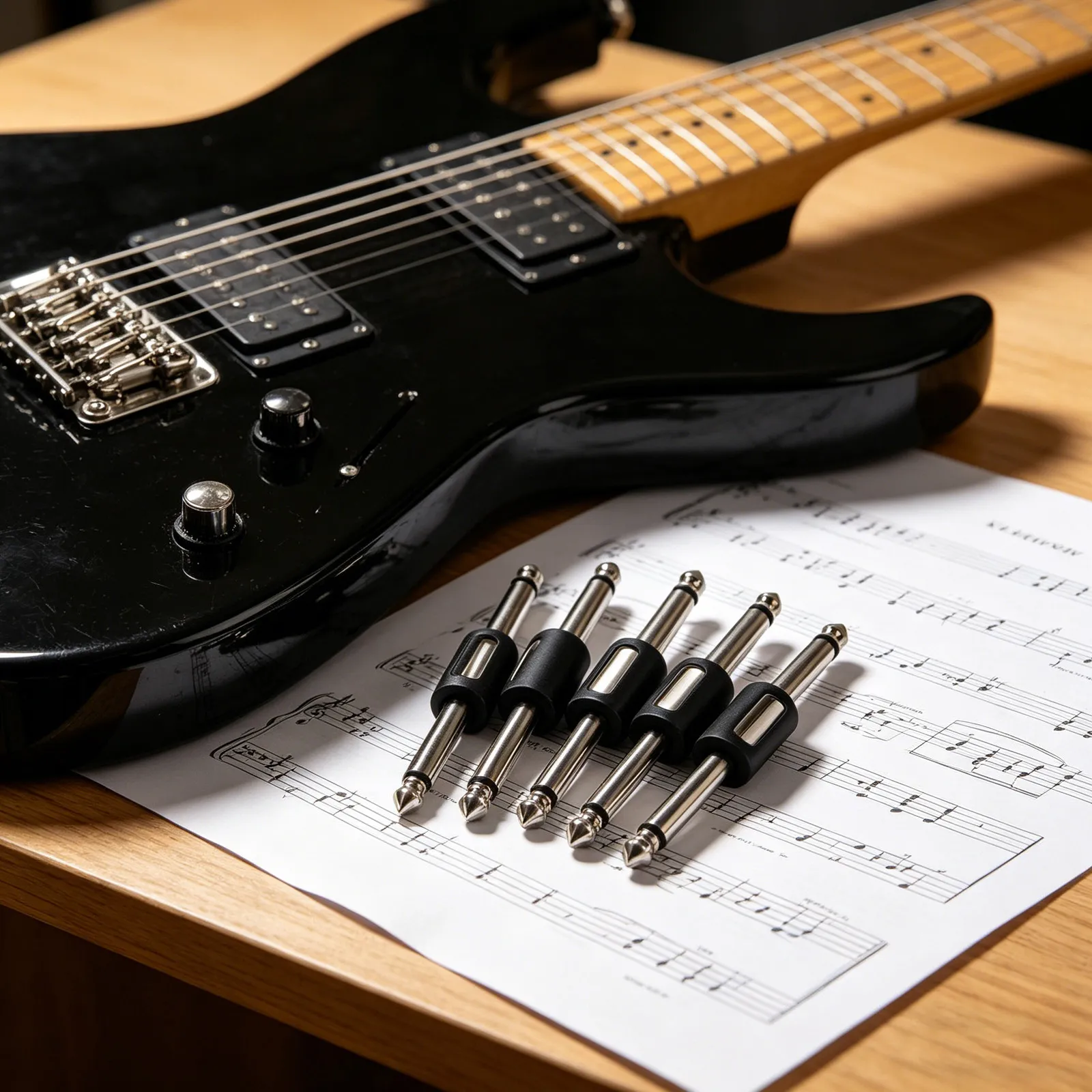 Guitar Pedal Patch Connectors 5 Pack Quarter Inch Low Profile Metal Male to Male Couplers for Pedalboard