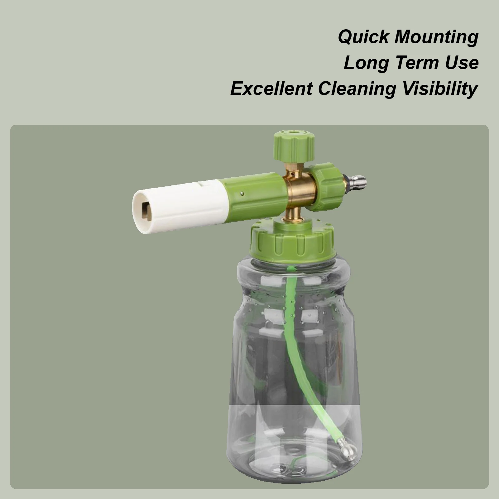 

Распылитель пены Распылитель пены Бутылка для пены для снега Наконечник для мойки автомобиля Регулируемая насадка для пенообразователя с быстрым разъемом Насадка для шланга для двора