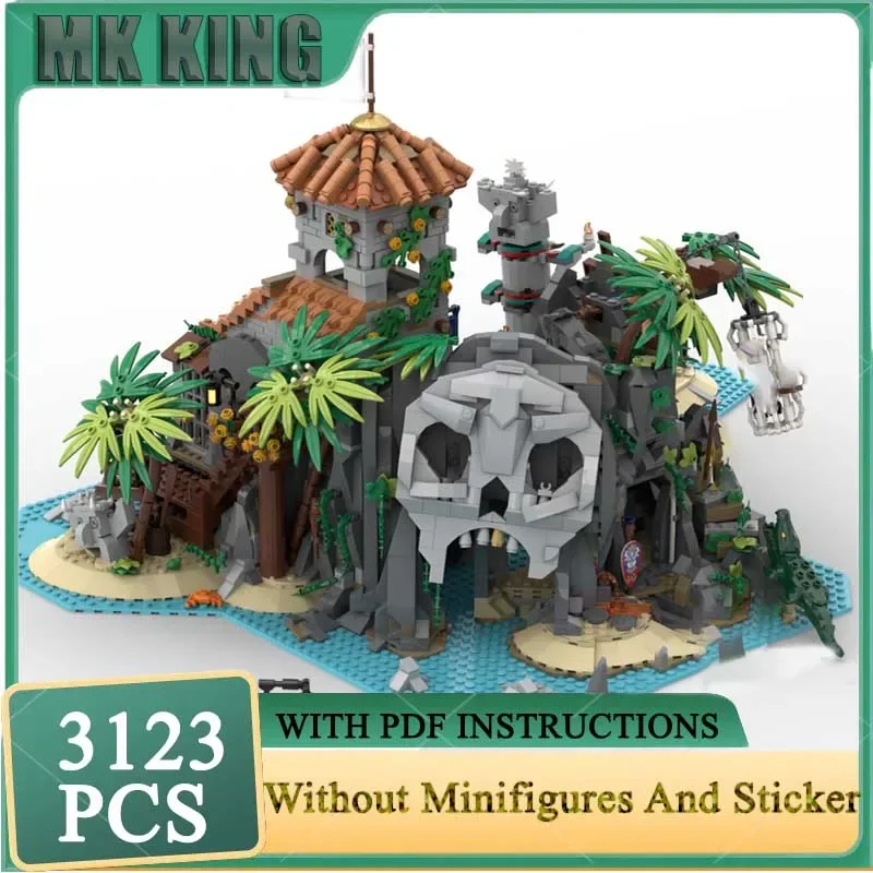 

Moc Building Blocks Treasure Island - Pirates of Barracuda Bay Model Technology Bricks Construstion Gifts DIY Assembly Toys