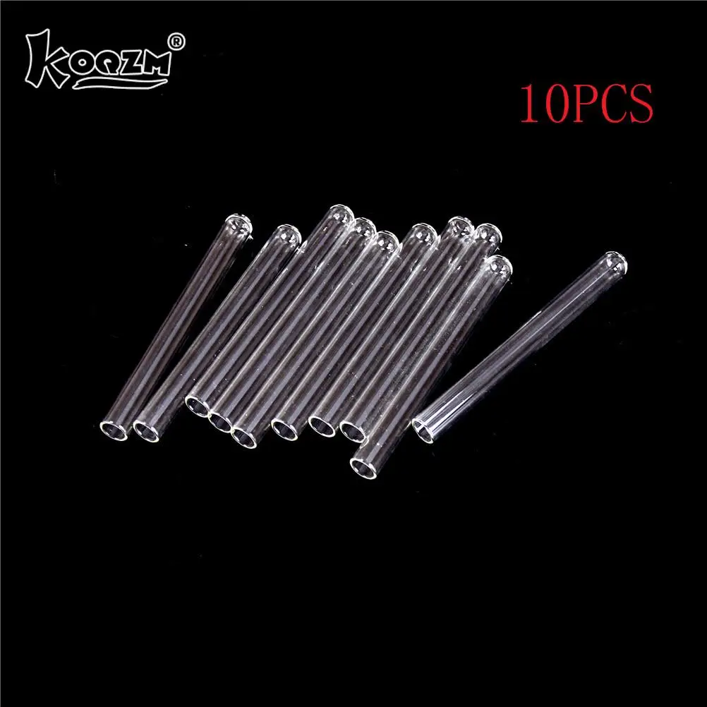 10Pcs 100 mm Glass Blowing Tubes 4 Inch Long Thick Wall Test Tube