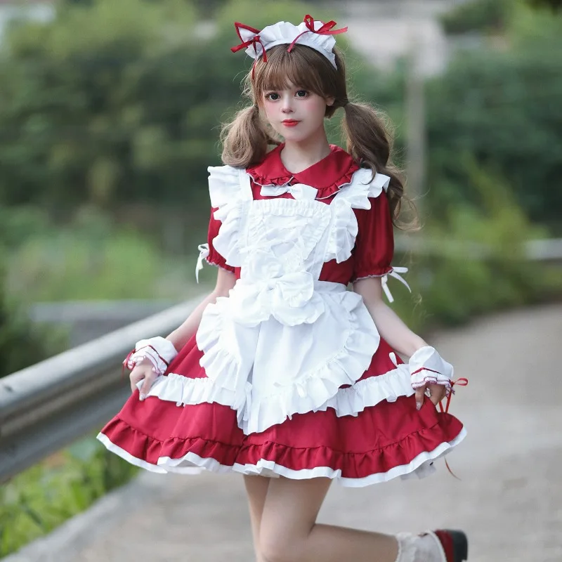 costume-de-demoiselle-d'honneur-japonaise-bordeaux-tenue-de-princesse-gothique-elegante-et-douce-robe-de-luxe-retro-pour-femmes-pour-fete-anime
