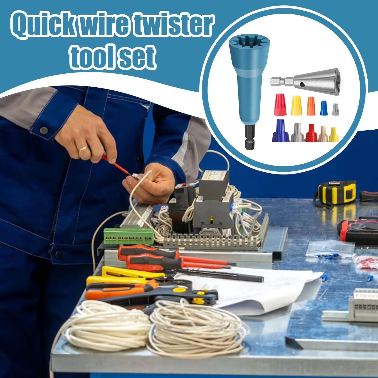 

Wire Twister Twist Wire Connector Socket Cable Stripper Drill Attachment Electricians Tools For Construction Network Industrial
