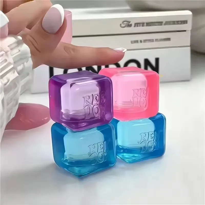 Needoh Teenie Nice Ice Cube Fidget Toys Mini4 Pack Set Slow Rebound Squishy Toys Stress Reliever Fidget for Party Favors Gifts