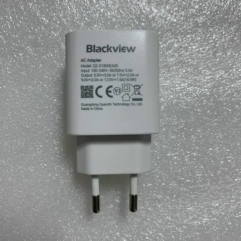 Power Adapter for Blackview,Quick Charge,Type C USB Cable,EU Travel Charger Plug,BV7200, BL6000 Pro, BL5000 Pro, BV5300 Pro, 18W