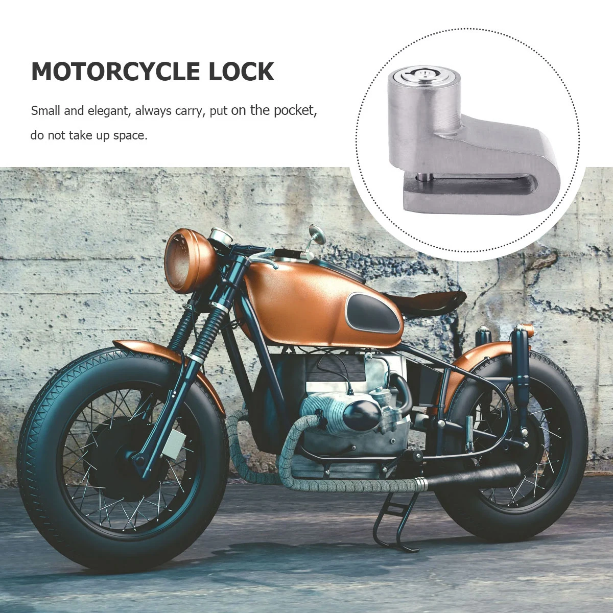 

1Pcs Disc Brake Lock Anti Theft Motorcycle Protection Small Exquisite Keyless Locking for Bike Scooter Motorbike Black