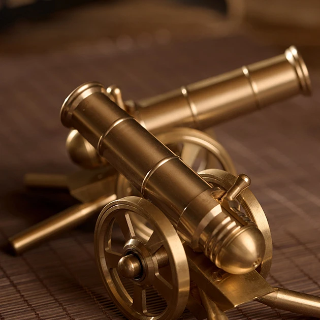 Brass Cannon Bronze Cannon Decoration  Model Home Chinese Copper Decoration Mini Steel Cannon New Dies