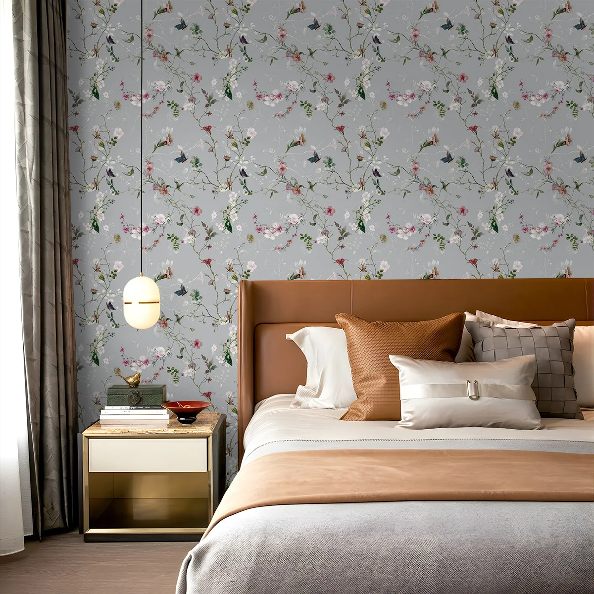 Butterfly Floral Self Adhesive Wallpaper Home Decoration Peel and Stick Contact Paper for Bedroom Shelf Drawer
