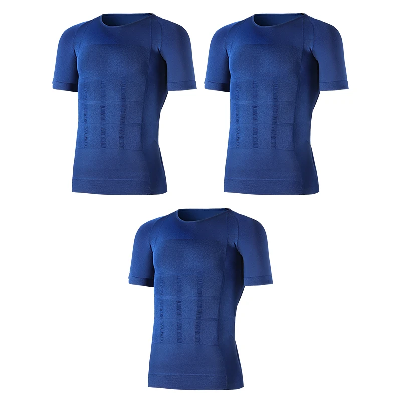 

3 шт., мужское корректирующее белье, корсет с короткими рукавами, тренажер для талии, контроль живота, пиво, уменьшение живота, нижнее белье для похудения, спортивное боди для фитнеса