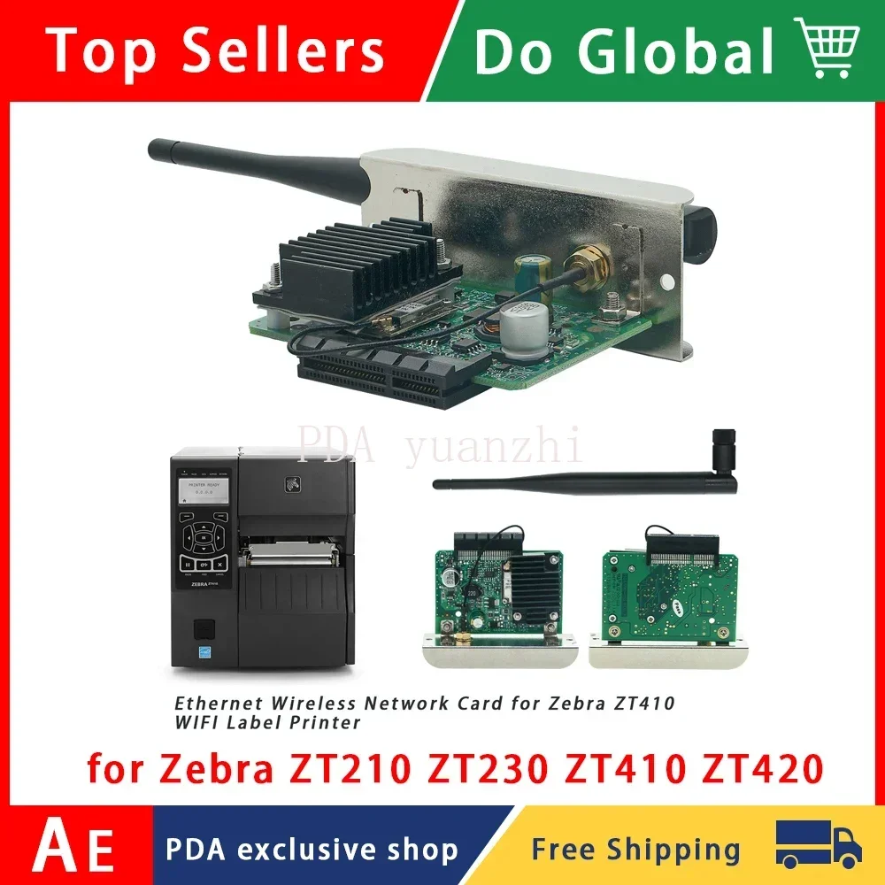 2pcs Wireless WiFi Card Print Server Network Card for Zebra ZT410 ZT420 ZT210 ZT230,P1033782-101