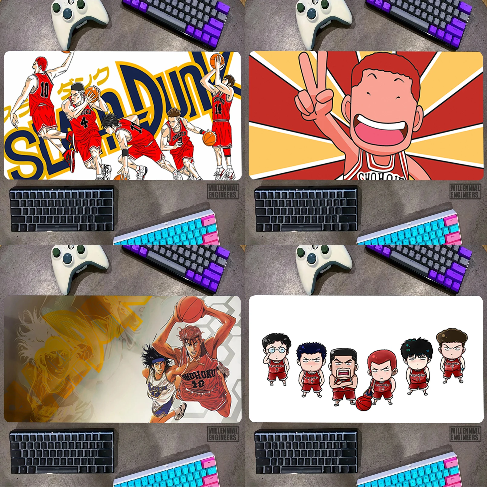 

SLAM DUNK Anime Shohoku Group Mouse Pad Big Mousepepad Gaming Mats Keyboard Desk Mat Mousepad Gamer Office Accessories Extended