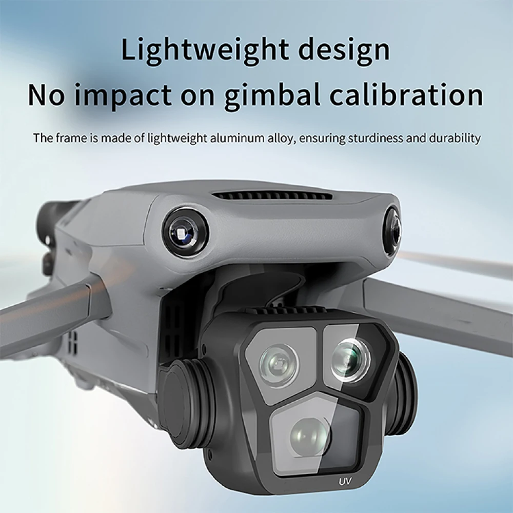 Drone ตัวกรอง UV 6.2g กรอบอะลูมินัมอัลลอยกันน้ำมันอุปกรณ์เสริมโดรนสำหรับ Mavic 3 Pro อะไหล่ทดแทนตัวกรอง UV