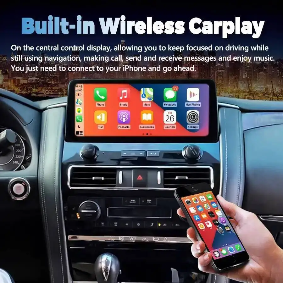 Android Qled Screen For Nissan Armada Patrol Royale SL Y62 QX80 QX56 GPS Car Video Player Radio Multimedia CarPlay Head Unit
