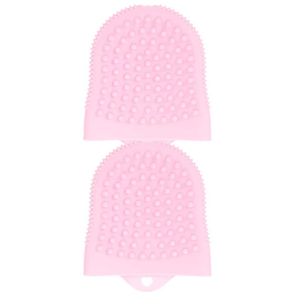 2 pçs silicone escova de esfrega facial leve rosto limpador esfoliante poros profundos limpo cravo rosto purificador masculino