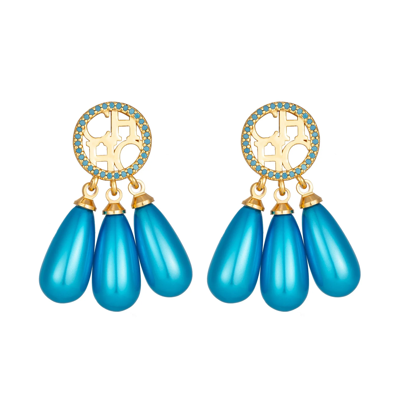 CHHC 2026 أقراط اللؤلؤ الملكي الفرنسي ، أقراط متدلية على شكل قطرة باروكية للنساء ، هدايا مجوهرات أذن كريستال الزركون عتيقة #4