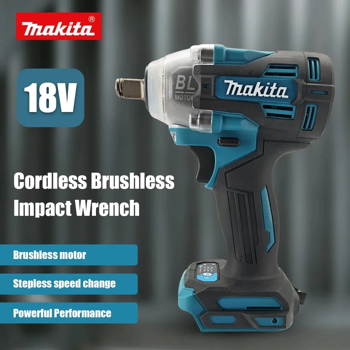 

Аккумуляторный бесщеточный шуруповерт Makita TW004G 18В, совместимый с аккумуляторами Makita 18В