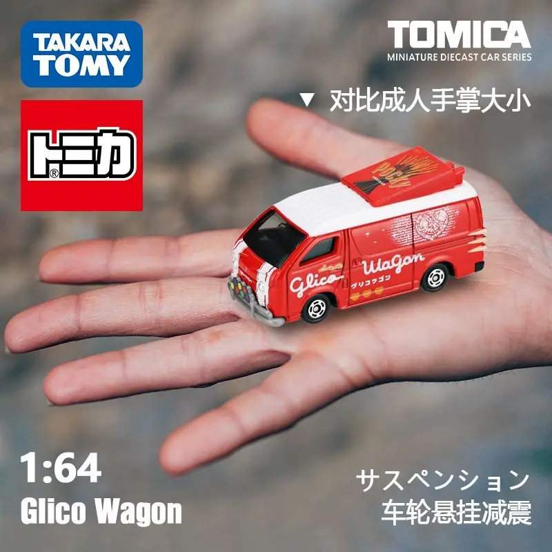 Takara Tomy Tomica nr 58 Glico Wagon Odlew Statyczny Samochód Ze Stopu Metalu Model Kolekcjonerski Ekspozycja Zabawka Prezent dla Chłopca
