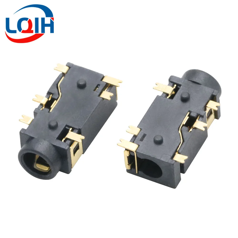 10PCS 3.5mm Female Audio Connector 6 Pin SMD SMT Headphone Jack Socket PJ-342B Audio Interface Audio Jack