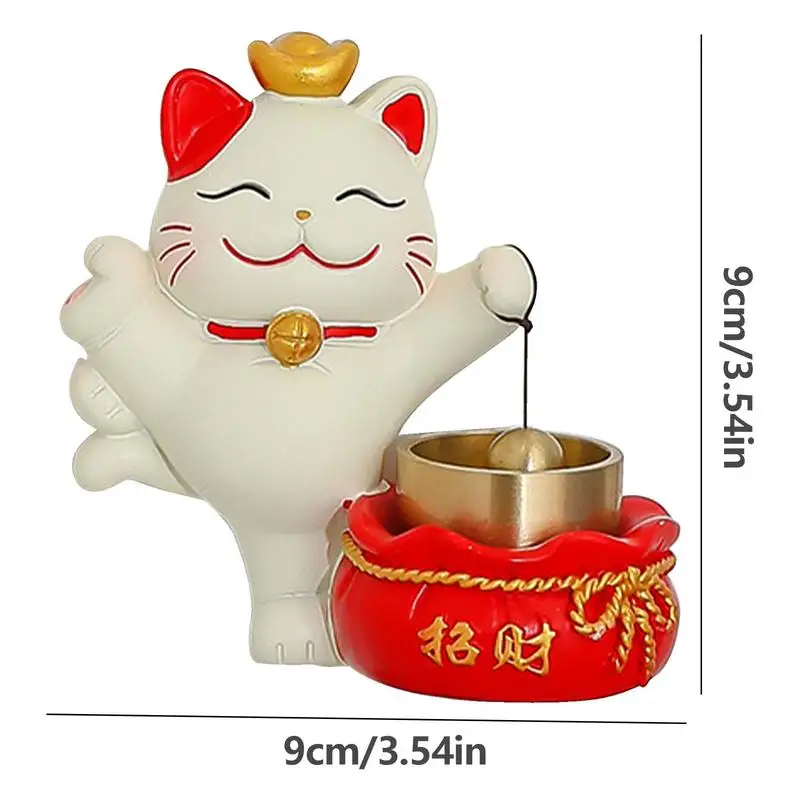 Lucky Cat Doorbell Opening Door Chime Attracting Wealth Delightful Door Chime Adhesive Shopkeeper Bell Hang Decoration Door Luck