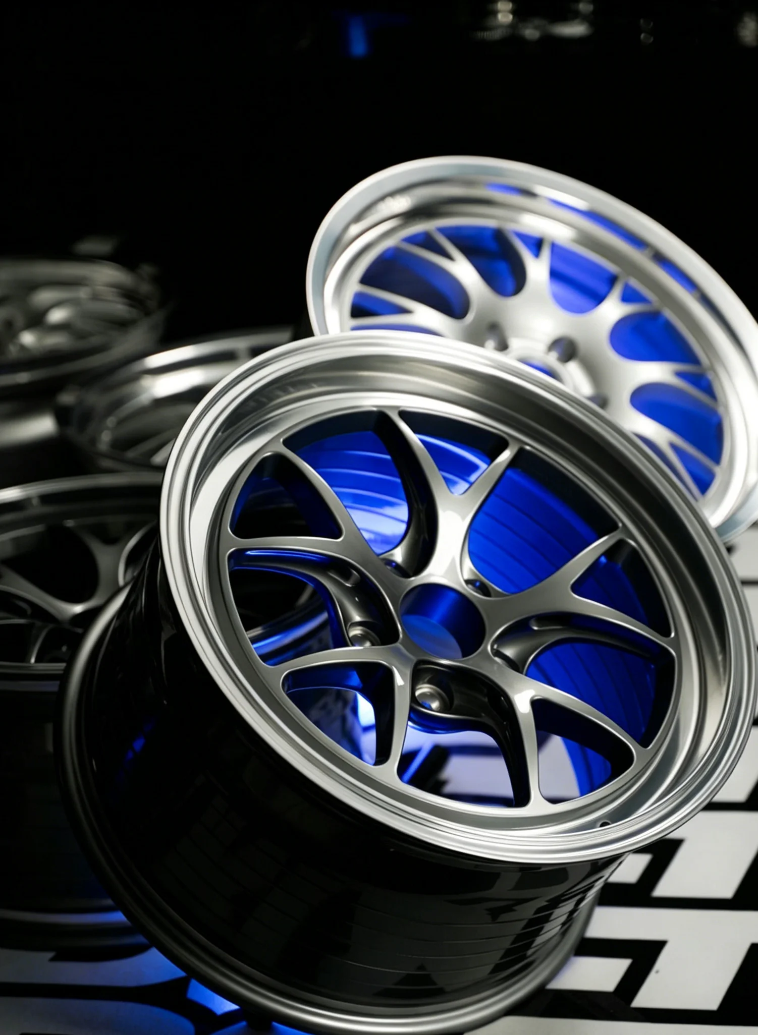 Auto PartsForged Aluminum 5-Hole Multi-Spoke Wheels Rims For Aftermarket Use With 0-20mm & 25mm Offset Universal FitmentLight We