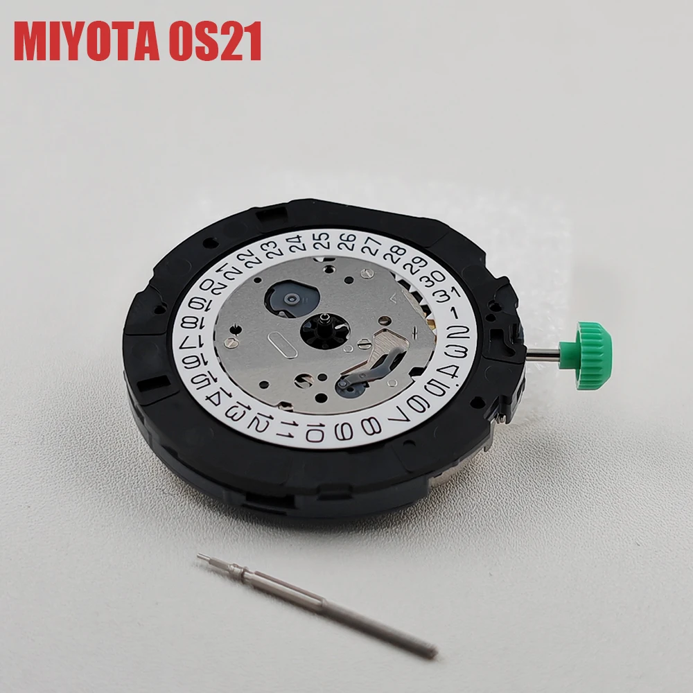 

Japan Genuine Miyota 0S21 Quartz Watch Movement Modification Watch Replace OS21 Mechanism with Battery Stem Parts White 3H Date
