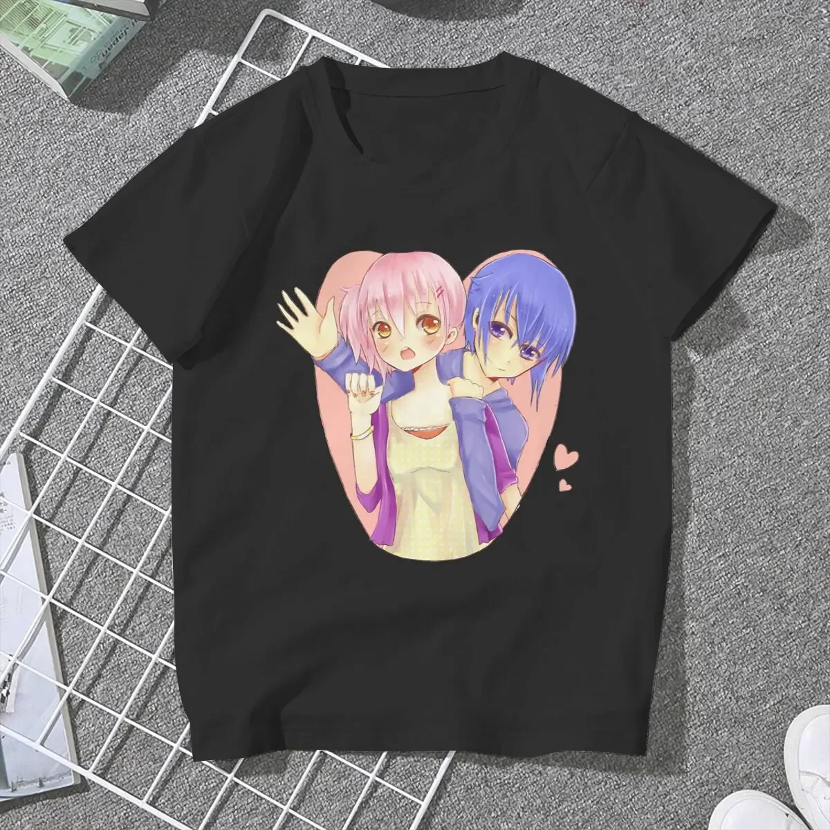 Women Amu & Ikuto T Shirt Shugo Chara Clothing Novelty Short Sleeve O Neck Tees Gift Idea T-Shirts