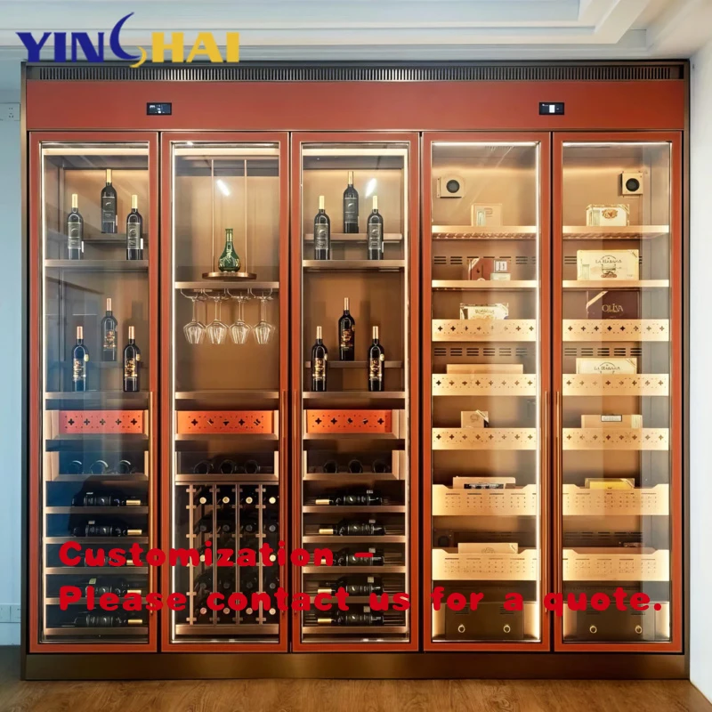 custom.Modern Wine Cabinet Bar Living Room Furniture Wine Cellar Cabinet Home Temperature Controlled Wine Cabinet