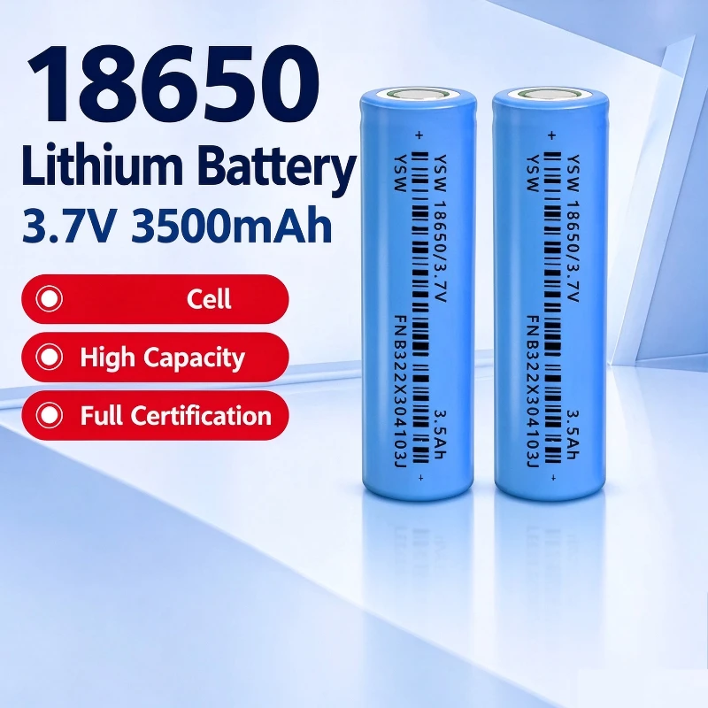 10pcs for Two-wheeled Bicycle Small Household Appliance Lithium Battery 18650 Cell 3500mAh 3.7V Series-Parallel Lithium Battery