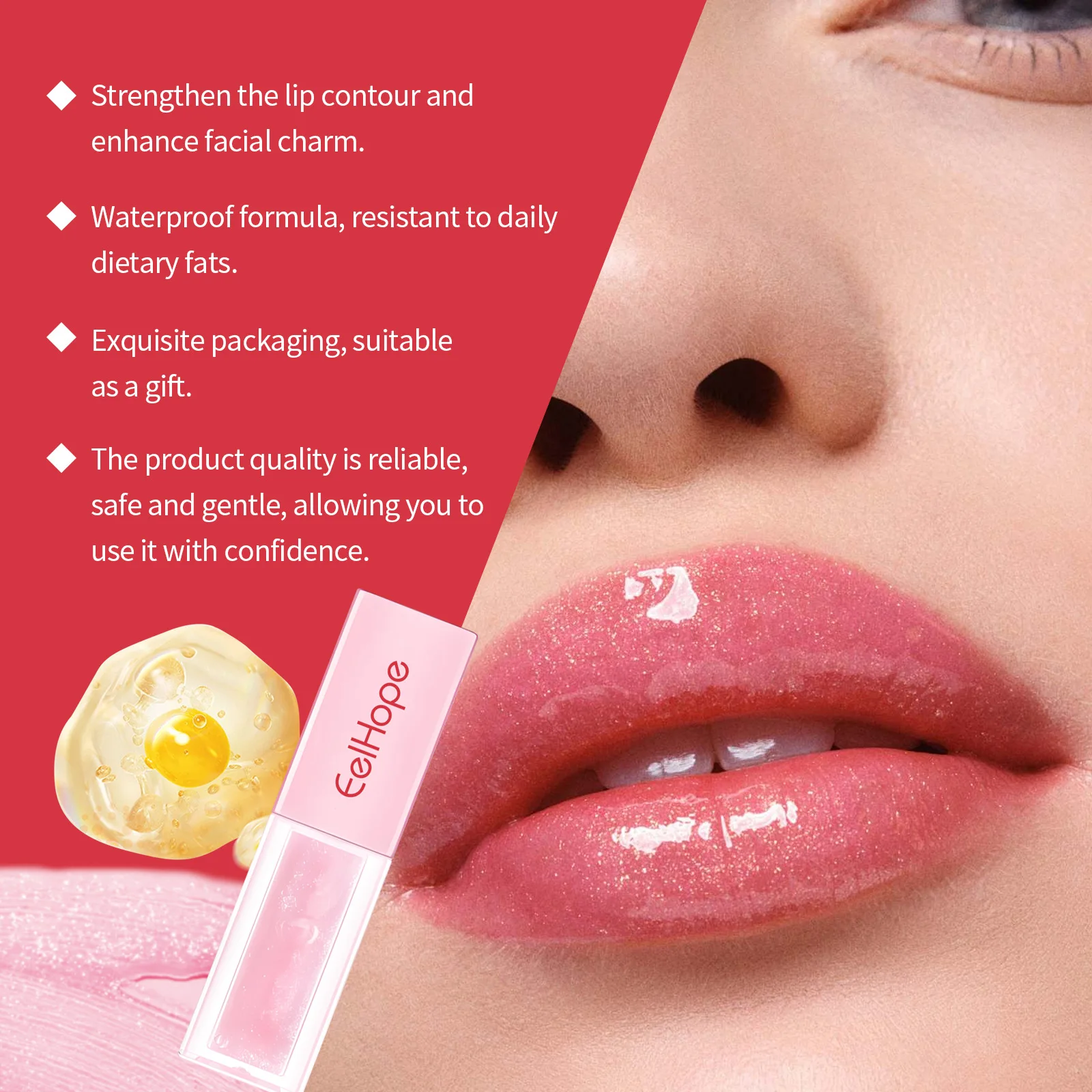 Lip Plumping Gloss Hydrating Moisturizing Waterproof Long Lasting Non-stick Cup Smoothing Velvet Sexy Lip Tints Makeup Cosmetics