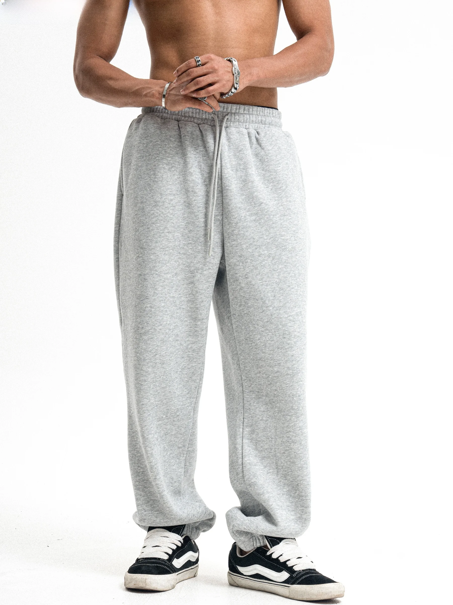 

Onesevenine American Street Style Fleece Color Sports Casual Trousers for Men And Women Autumn Winter Fashion Trend