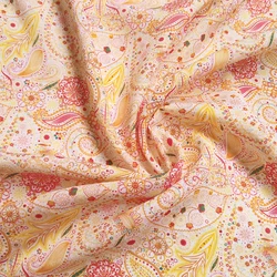 1 meter X 1.4 meter Retro Paisley Pattern Fabric Soft Viscose Poplin Material For Dress Robe