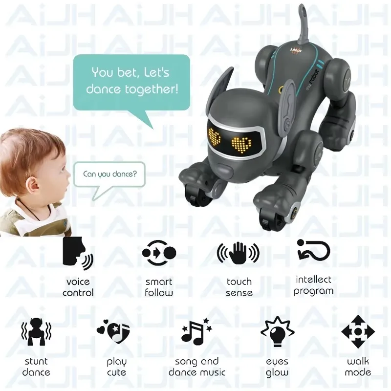 Robot Dog Perro Inteligente Walking Dancing Remote Control Robot Pet Ai Programming Smart Rc Robot Toys