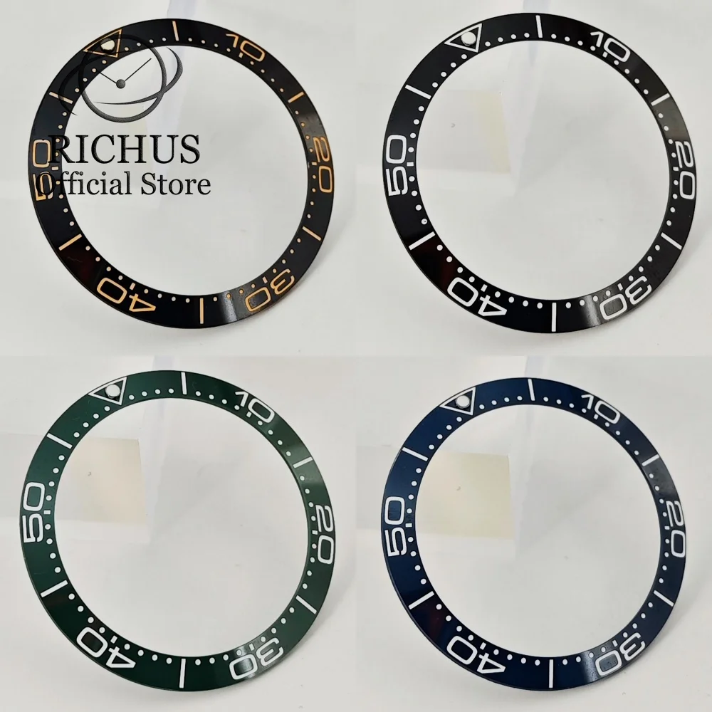 

RICHUS 38mm Watch Bezel Insert Ceramic Bezel Fit Automatic Watch Case For Ring Parts Automatic Watch Replacement Accessory