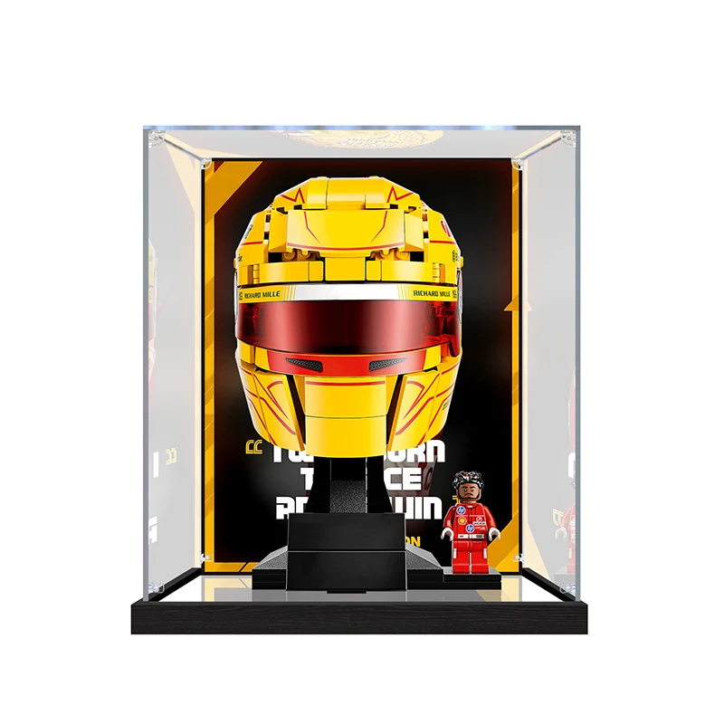 Acrylic Dustproof Display Case for  43022   Helmet Model Customizable Collectible Toy Storage Box