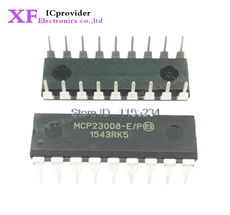 5pcs/lot MCP23008-E/P MCP23008 I/O EXPANDER I2C 8B 18DIP Best quality.