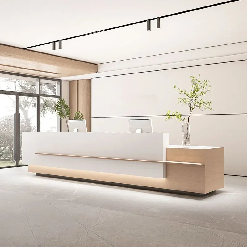 Bar Small Reception Modern Office Desk White Receptionist Wooden Podium Retail Register Counter Pulpitos Mobile Bureau Furniture