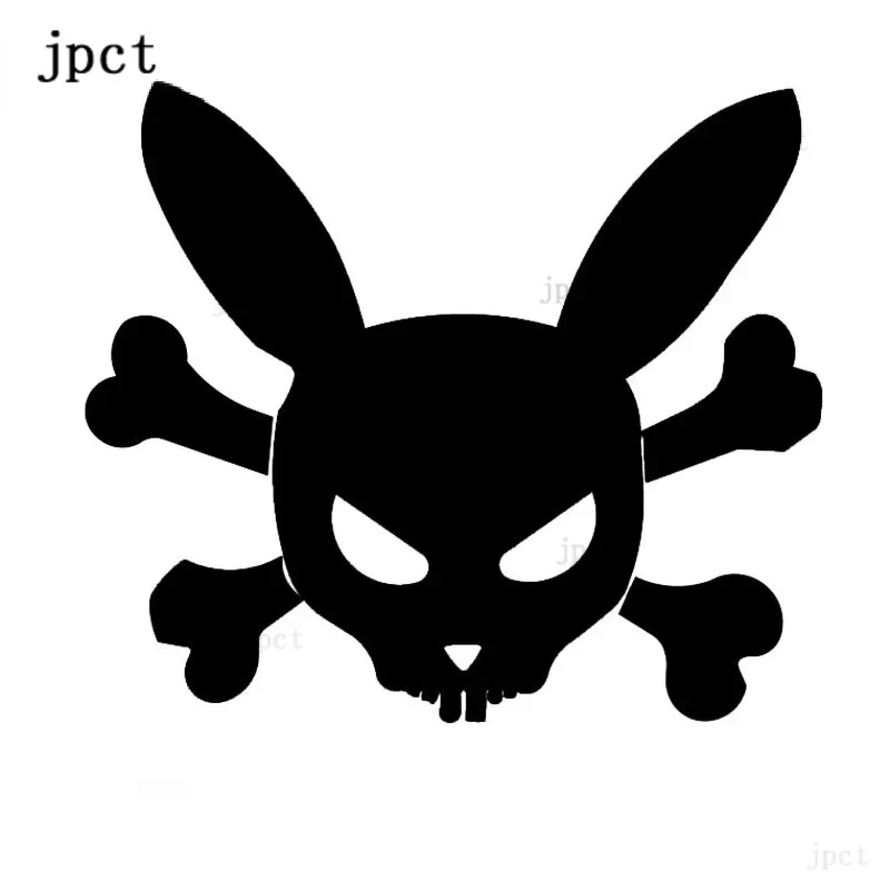 CMCT cool horror rabbit skull creative vinyl waterproof cover scratch car modeling sticker 11.4 * 9.8cm