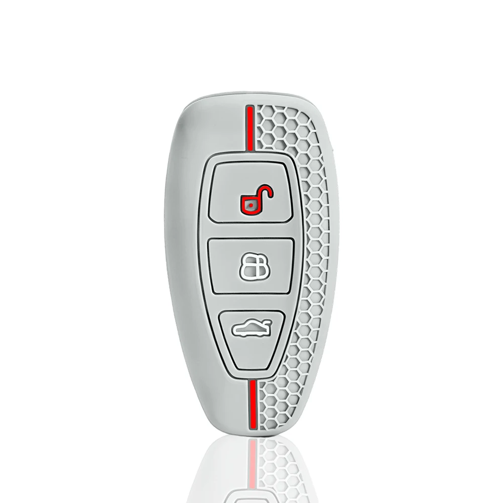 3 Buttons Silicone Car Key Case for Ford C-Max Mondeo Kuga Fiesta Titanium Ford Focus 3 4 ST MK3 MK4 Fob Cover Bag Accessories view 2