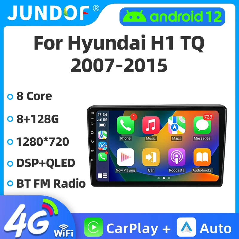 Jundof Android Car Radio For Hyundai H1 Grand Starex TQ 2007-2015 Multimedia Video Player GPS Navigation Auto Carplay Head Unit