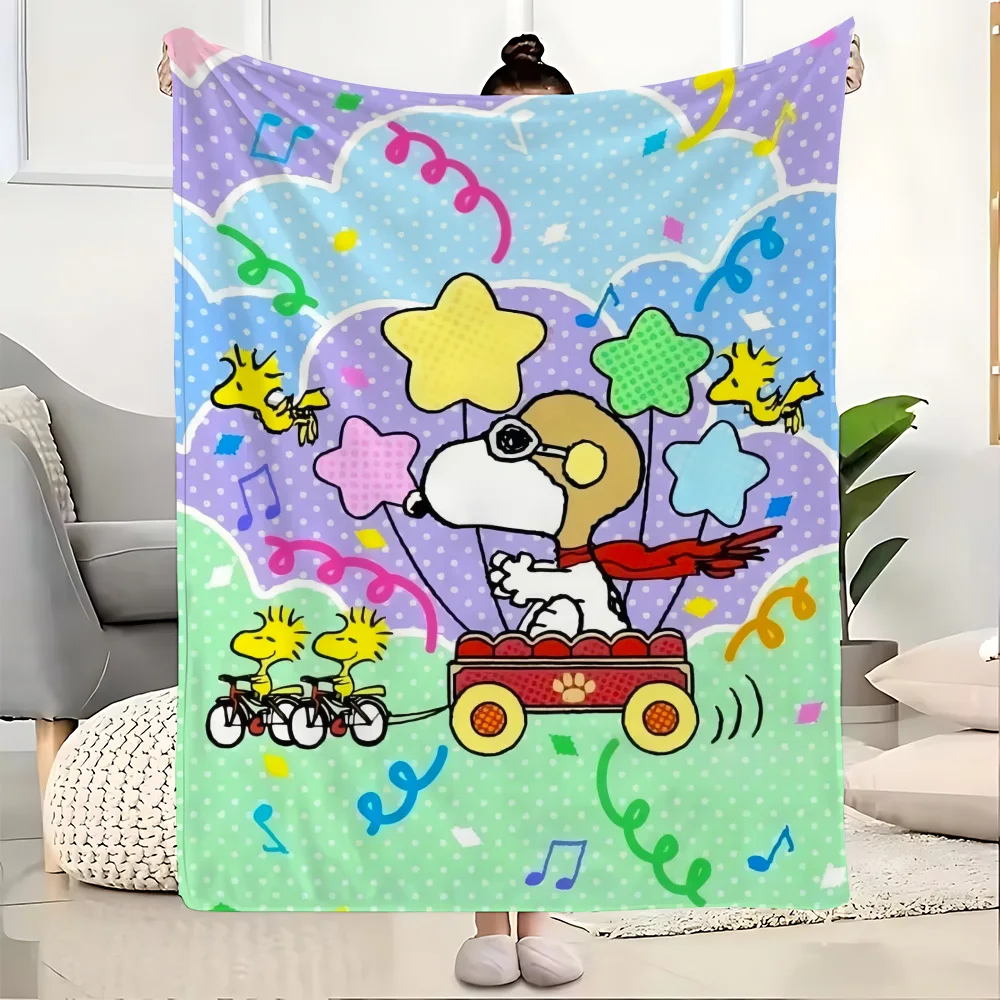 

Двухслойное одеяло S-Snoopyes и пледы для зимы, покрывало на кровать, аниме-плед для дома, декор для диванов, охлаждающие покрывала для диванов и кроватей