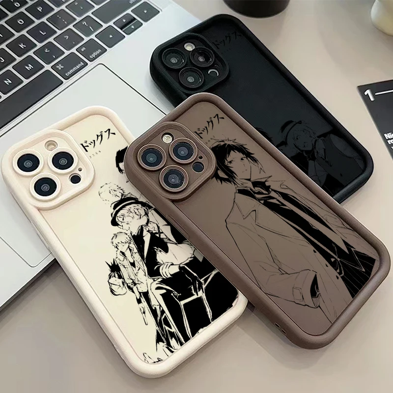 Bungo Stray Dogs For Apple iPhone 15 14 13 12 11 XS XR X 8 7 Pro Max Plus Soft Eye Ladder Phone Case Cover