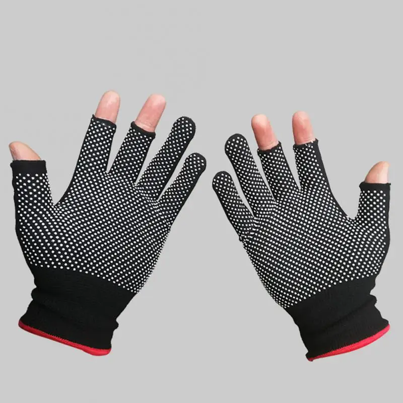 Fishing Slip-finger Non-slip Gloves Non-slip Adjustable Impact Resistance Half Finger Cycling Gloves Mittens Breathable